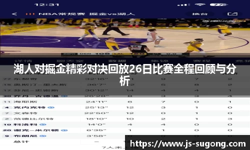 湖人对掘金精彩对决回放26日比赛全程回顾与分析